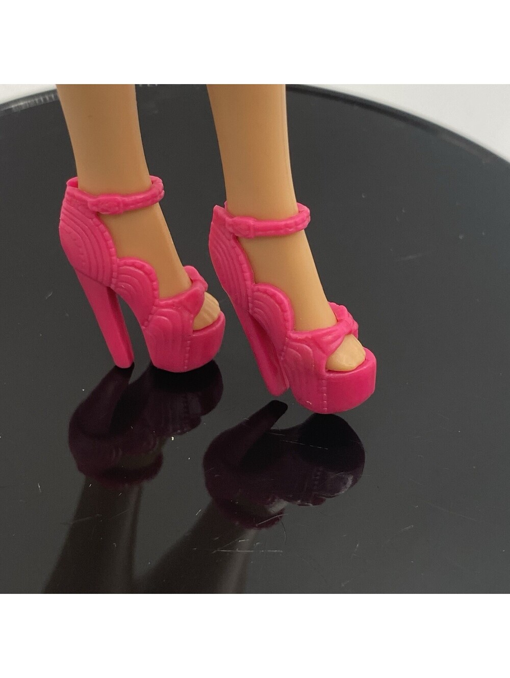 Barbie Doll Shoes -Hot Pink Platform High Heels Fashionista Model Muse B7